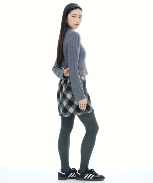 3.3 Field Trip (3.3フィールドトリップ)の「3.3 Field Trip/フェザージップアップ(ニット/セーター・レディース・ピンク/チャコール/アイボリー・FREE)」の16枚目の写真