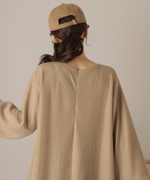 セール】wide sleeve oversize knit dress /オーバーサイズ ロング