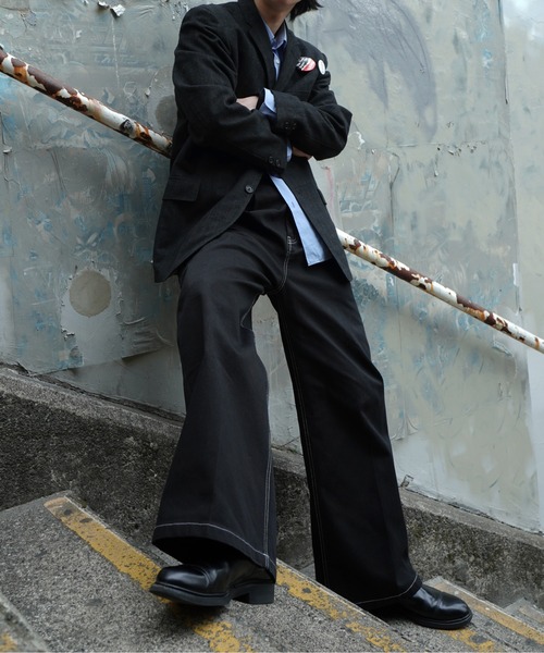 Noen(ノエン)の「ワイドストレートダックパンツ【セットアップ対応】(その他パンツ・メンズ・ブラック/ベージュ・LARGE/MEDIUM)」の11枚目の写真