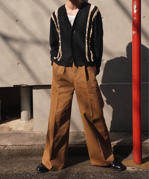 Noen(ノエン)の「ワイドストレートダックパンツ【セットアップ対応】(その他パンツ・メンズ・ブラック/ベージュ・LARGE/MEDIUM)」の20枚目の写真