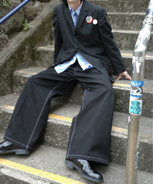 Noen(ノエン)の「ワイドストレートダックパンツ【セットアップ対応】(その他パンツ・メンズ・ブラック/ベージュ・LARGE/MEDIUM)」の9枚目の写真