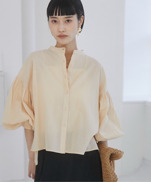 【ANAYI】　バンドカラーブラウス　シャツ　ボリュームスリーブ　38 日本製 614VPNqhoTL._UY1000_.jpg