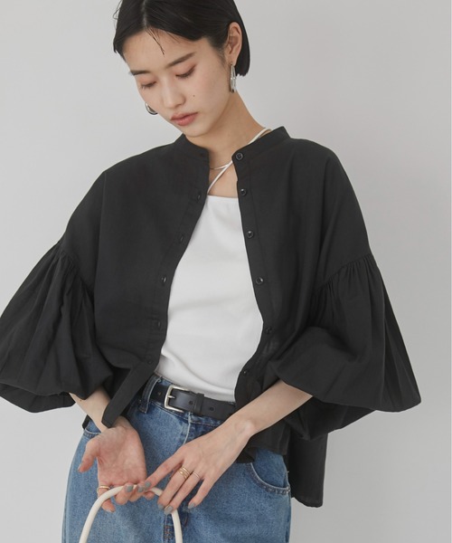 【ANAYI】　バンドカラーブラウス　シャツ　ボリュームスリーブ　38 日本製 614VPNqhoTL._UY1000_.jpg