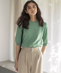フラワーメタル ニットTシャツ