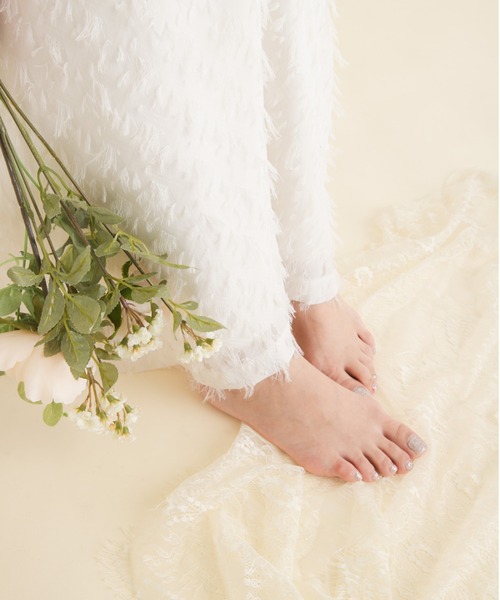 rectangle（レクタングル）の「フリンジジャガードキャミワンピ【大きいサイズ有】（ワンピース・レディース・ホワイト/ブラック・M～Ｌ/LL～3L）」の8枚目の写真