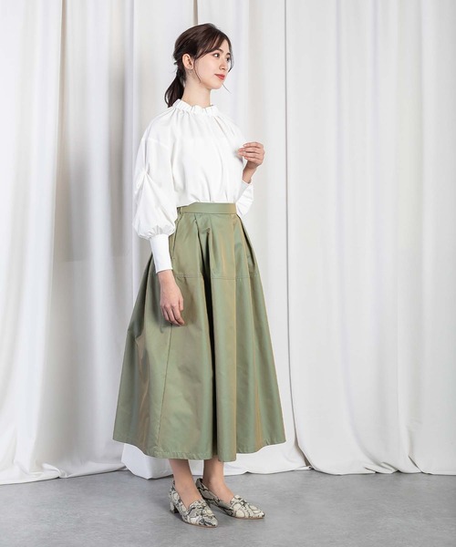 RAW FUDGE（ローファッジ）の「タックパフスリーブブラウス（シャツ/ブラウス・レディース・ブラック/サックスブルー/オフホワイト・M）」の7枚目の写真