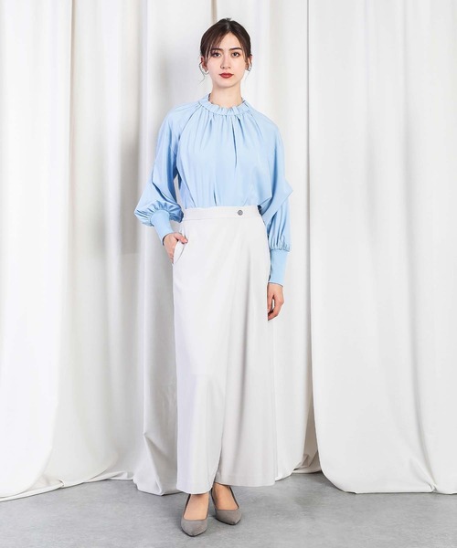 RAW FUDGE（ローファッジ）の「タックパフスリーブブラウス（シャツ/ブラウス・レディース・ブラック/サックスブルー/オフホワイト・M）」の14枚目の写真