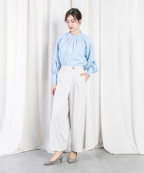 RAW FUDGE（ローファッジ）の「タックパフスリーブブラウス（シャツ/ブラウス・レディース・ブラック/サックスブルー/オフホワイト・M）」の15枚目の写真