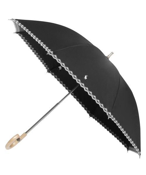 値下げ！新品未使用タグつき【ポロラルフローレン】正規品雨傘長傘　60センチ セール】遮光100 晴雨兼用 日傘 軽量 '裾エンブ POLO' ポロ（長