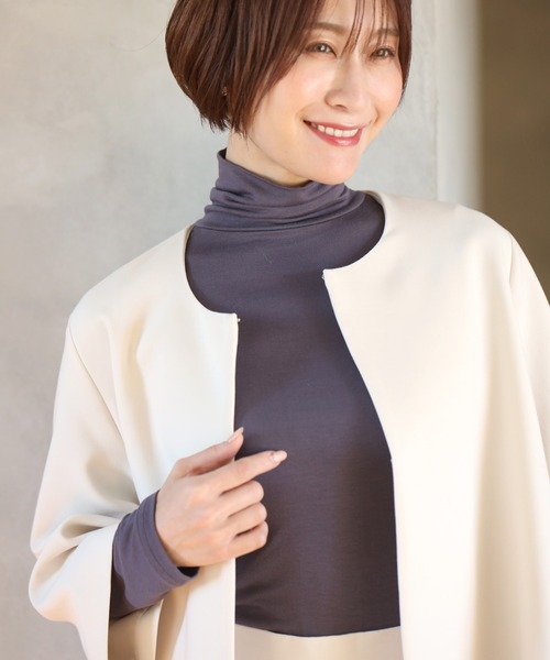 Ehre style(エーレスタイル)の「どの色が好き?気分上げインナー(Tシャツ/カットソー・レディース・ブラウン/グリーン/ボルドー/チャコールグレー・FREE)」の18枚目の写真