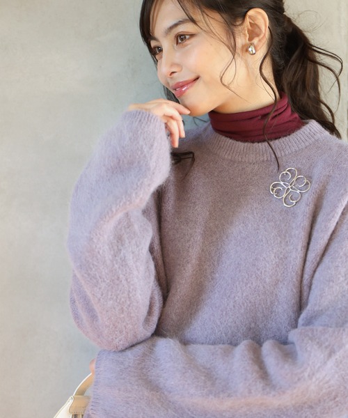 Ehre style(エーレスタイル)の「どの色が好き?気分上げインナー(Tシャツ/カットソー・レディース・ブラウン/グリーン/ボルドー/チャコールグレー・FREE)」の19枚目の写真