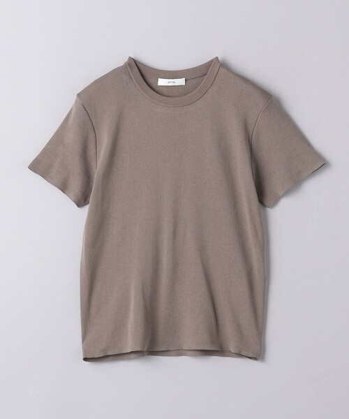 ATON（エイトン）の「＜ATON＞ FIT クルーネック プルオーバー（Tシャツ/カットソー・レディース・ピンク/モカ・02(38)）」の2枚目の写真