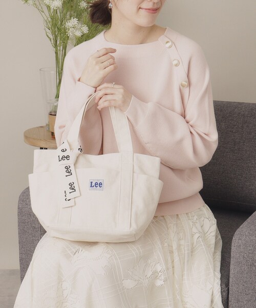 Lee(リー)の「Leeミニトート(ハンドバッグ・レディース・ブルー/チャコールグレー/オフホワイト・00)」の2枚目の写真