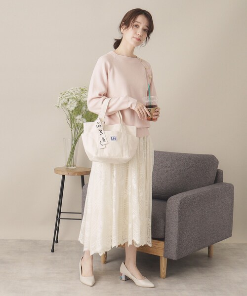 Lee(リー)の「Leeミニトート(ハンドバッグ・レディース・ブルー/チャコールグレー/オフホワイト・00)」の6枚目の写真