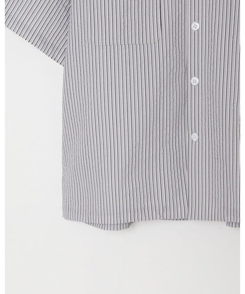 THOUSAND MILE(サウザンドマイル)の「【THOUSAND MILE】SHORT SLEEVE SHIRT STRIPE/ショートスリーブシャツ ストライプ(シャツ/ブラウス・メンズ・グレー系その他/ブルー系その他・SMALL/MEDIUM/LARGE/X-LARGE)」の7枚目の写真