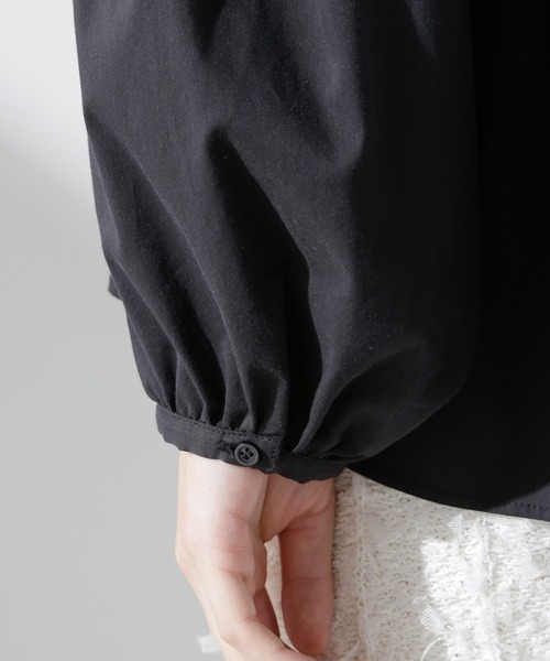 セール】フリルギャザーショートシャツ（シャツ/ブラウス）｜NANO