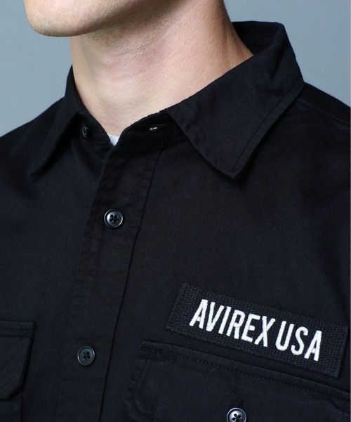 AVIREX（アヴィレックス）の「BASIC FATIGUE SHORT SLEEVE SHIRT / ベーシック ファティーグ 半袖シャツ / AVIREX / アヴィレックス（シャツ/ブラウス・メンズ・ブラック/ホワイト系その他/オリーブ/カーキ/グレー系カモフラージュ/ホワイト/ネイビー・LARGE/XX-LARGE/MEDIUM/X-LARGE）」の16枚目の写真