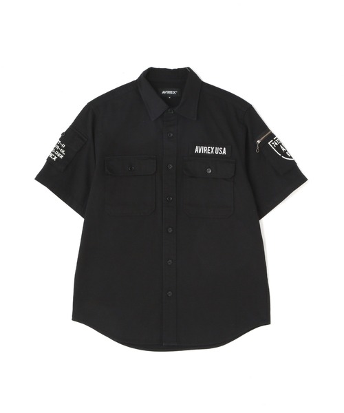 AVIREX（アヴィレックス）の「BASIC FATIGUE SHORT SLEEVE SHIRT / ベーシック ファティーグ 半袖シャツ / AVIREX / アヴィレックス（シャツ/ブラウス・メンズ・ブラック/ホワイト系その他/オリーブ/カーキ/グレー系カモフラージュ/ホワイト/ネイビー・LARGE/XX-LARGE/MEDIUM/X-LARGE）」の21枚目の写真