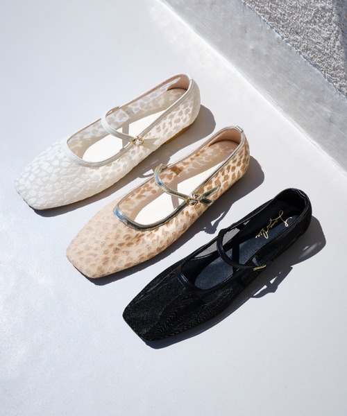 Launa lea(ラウナレア)の「チュールメリージェーンフラットパンプス(0597,0597A)(パンプス・レディース・ブラック/ホワイト/ベージュ・22.0cm/22.5cm/23.0cm/23.5cm/24.0cm/24.5cm/25.0cm)」の13枚目の写真