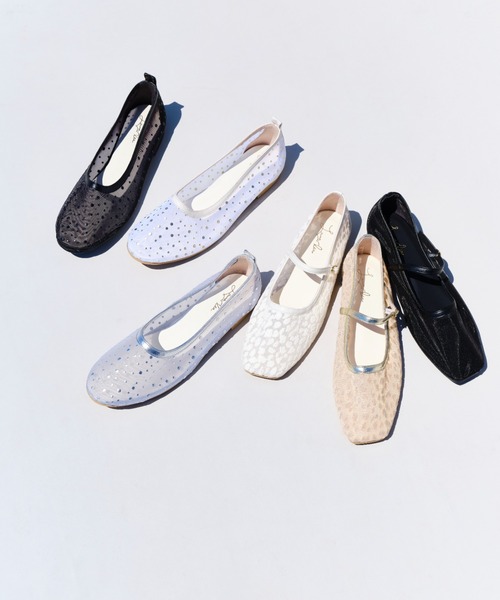 Launa lea(ラウナレア)の「チュールメリージェーンフラットパンプス(0597,0597A)(パンプス・レディース・ブラック/ホワイト/ベージュ・22.0cm/22.5cm/23.0cm/23.5cm/24.0cm/24.5cm/25.0cm)」の14枚目の写真