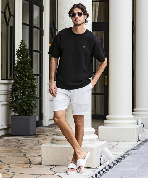 ウノピゥウノウグァーレトレ リラックス（1PIU1UGUALE3 RELAX）/1PIU1UGUALE3 RELAX ロゴアロハショーツ 1PIU1UGUALE3 RELAX(ウノピゥウノウグァーレトレ リラックス)ロゴ