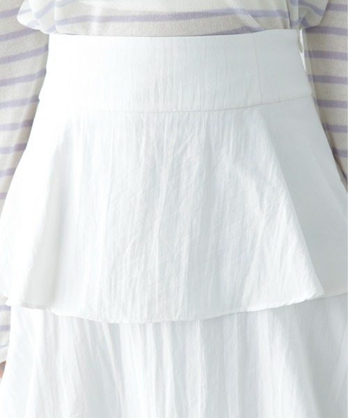 N.(N. Natural Beauty Basic)(エヌエヌナチュラルビューティーベーシック)の「ミルフィーユスカート(スカート・レディース・オフホワイト/ブラック・MEDIUM/SMALL)」の13枚目の写真
