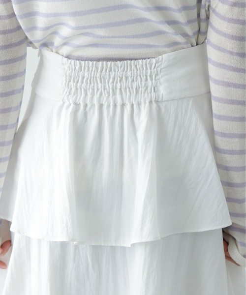 N.(N. Natural Beauty Basic)(エヌエヌナチュラルビューティーベーシック)の「ミルフィーユスカート(スカート・レディース・オフホワイト/ブラック・MEDIUM/SMALL)」の15枚目の写真