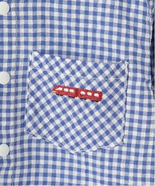 kladskap（クレードスコープ）の「電車バンドカラー長袖シャツ（シャツ/ブラウス・キッズ・グレー/ブルー・120cm/100cm/110cm/90cm/130cm）」の12枚目の写真