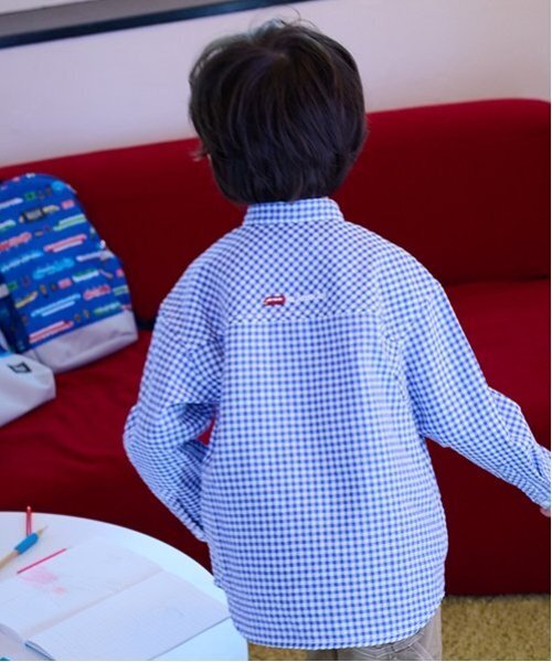 kladskap（クレードスコープ）の「電車バンドカラー長袖シャツ（シャツ/ブラウス・キッズ・グレー/ブルー・120cm/100cm/110cm/90cm/130cm）」の4枚目の写真