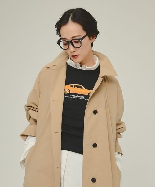 eL（エル）の「【eL】Spring Long Coat/290072（トレンチコート・レディース・チェック/ベージュ・FREE）」の7枚目の写真