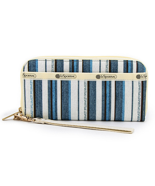 TECH WALLET WRISTLET ティールグリーンストライプ（財布