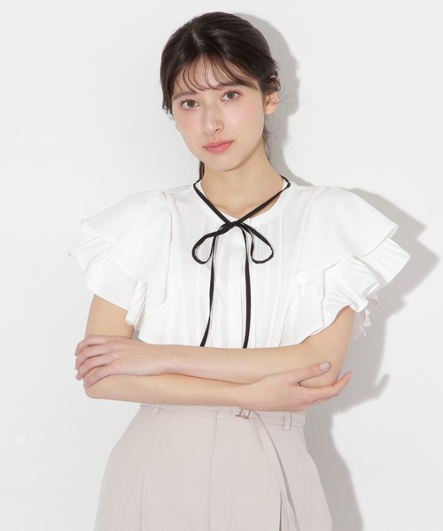 セール】◇フロントタックフレアスリーブブラウス（シャツ