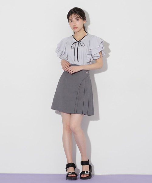 JILL by JILL STUART（ジルバイジルスチュアート）の「◇フロントタックフレアスリーブブラウス（シャツ/ブラウス・レディース・ブルー/ホワイト/ピンク・FREE）」の11枚目の写真