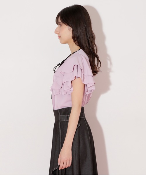 JILL by JILL STUART（ジルバイジルスチュアート）の「◇フロントタックフレアスリーブブラウス（シャツ/ブラウス・レディース・ブルー/ホワイト/ピンク・FREE）」の17枚目の写真