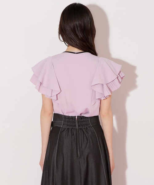 JILL by JILL STUART（ジルバイジルスチュアート）の「◇フロントタックフレアスリーブブラウス（シャツ/ブラウス・レディース・ブルー/ホワイト/ピンク・FREE）」の18枚目の写真