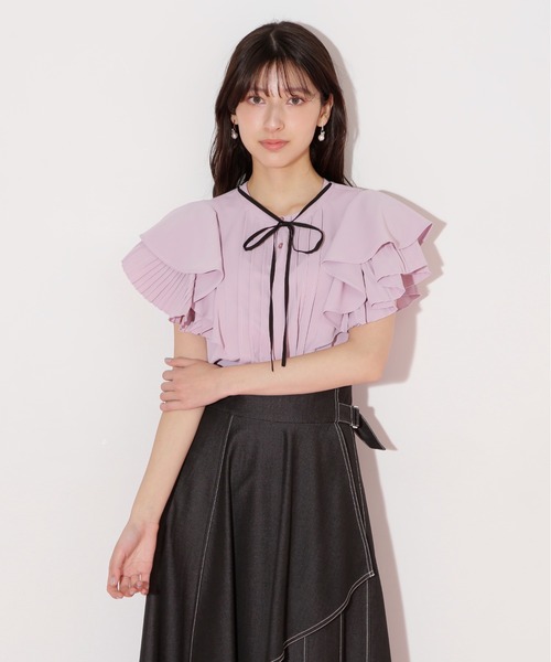 セール】◇フロントタックフレアスリーブブラウス（シャツ/ブラウス  