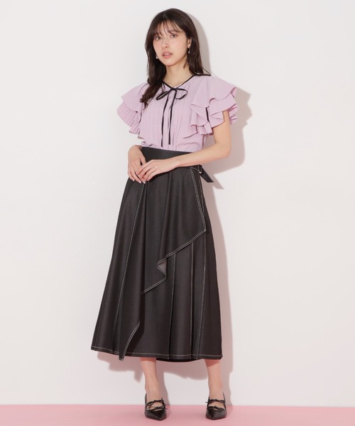 JILL by JILL STUART（ジルバイジルスチュアート）の「◇フロントタックフレアスリーブブラウス（シャツ/ブラウス・レディース・ブルー/ホワイト/ピンク・FREE）」の20枚目の写真