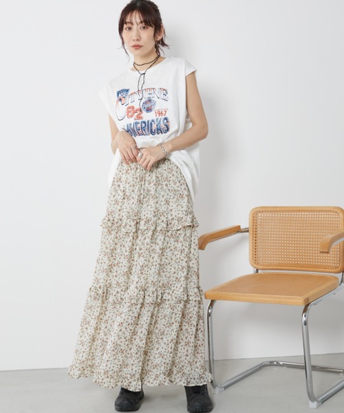Auntie Rosa Holiday(アンティローザホリデー)の「ルーズロゴノースリTEE(Tシャツ/カットソー・レディース・チャコールグレー/オフホワイト・FREE)」の17枚目の写真