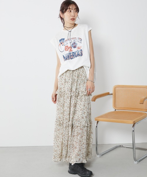 Auntie Rosa Holiday(アンティローザホリデー)の「ルーズロゴノースリTEE(Tシャツ/カットソー・レディース・チャコールグレー/オフホワイト・FREE)」の18枚目の写真