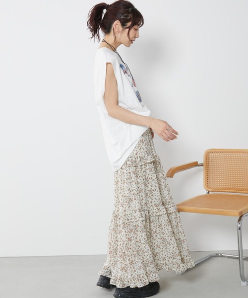 Auntie Rosa Holiday(アンティローザホリデー)の「ルーズロゴノースリTEE(Tシャツ/カットソー・レディース・チャコールグレー/オフホワイト・FREE)」の19枚目の写真