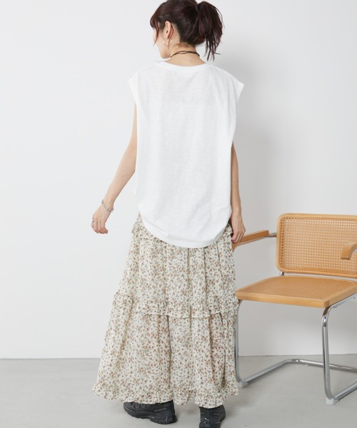 Auntie Rosa Holiday(アンティローザホリデー)の「ルーズロゴノースリTEE(Tシャツ/カットソー・レディース・チャコールグレー/オフホワイト・FREE)」の20枚目の写真