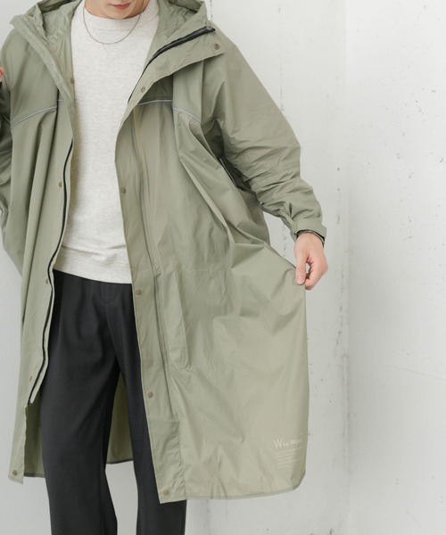 SMELLY（スメリー）の「『WEB限定』『ユニセックス』Wpc.　バイシクルスリーブポンチョ（ポンチョ・レディース・ネイビー/ベージュ・ONE）」の18枚目の写真