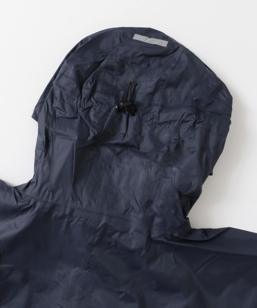 SMELLY（スメリー）の「『WEB限定』『ユニセックス』Wpc.　バイシクルスリーブポンチョ（ポンチョ・レディース・ネイビー/ベージュ・ONE）」の5枚目の写真