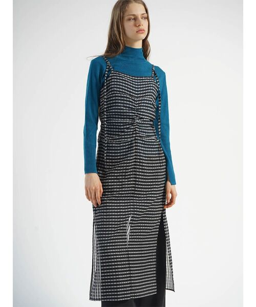 :ETHROF(イーサオブ)の「CHECK SHEER LAYERED ONEPIECE(ワンピース・レディース・ホワイト/ブラック・MEDIUM)」の20枚目の写真
