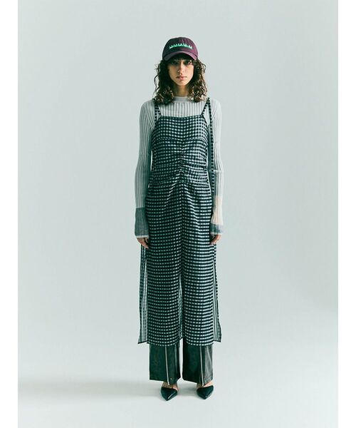 :ETHROF(イーサオブ)の「CHECK SHEER LAYERED ONEPIECE(ワンピース・レディース・ホワイト/ブラック・MEDIUM)」の12枚目の写真
