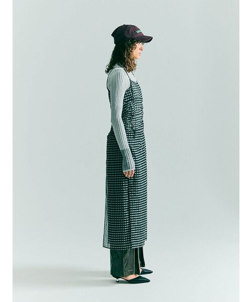 :ETHROF(イーサオブ)の「CHECK SHEER LAYERED ONEPIECE(ワンピース・レディース・ホワイト/ブラック・MEDIUM)」の11枚目の写真