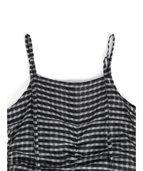 :ETHROF(イーサオブ)の「CHECK SHEER LAYERED ONEPIECE(ワンピース・レディース・ホワイト/ブラック・MEDIUM)」の8枚目の写真