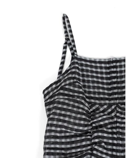 :ETHROF(イーサオブ)の「CHECK SHEER LAYERED ONEPIECE(ワンピース・レディース・ホワイト/ブラック・MEDIUM)」の7枚目の写真