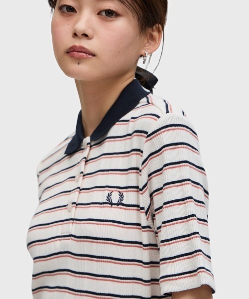 フレッドペリー Ribbed Polo Shirt ポロシャツ Ribbed Polo Shirt(10 129：SNOW WHITE): | FRED PERRY JAPAN