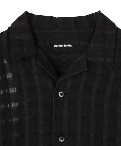 DANKE SCHON(ダンケシェーン)の「DankeSchon/ダンケシェーン/SHEER CHECK JQ S/S SHIRTS(シャツ/ブラウス・レディース・ネイビー/ブラック・F)」の8枚目の写真